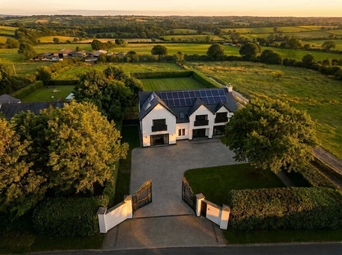 Aerial property photography for estate agents