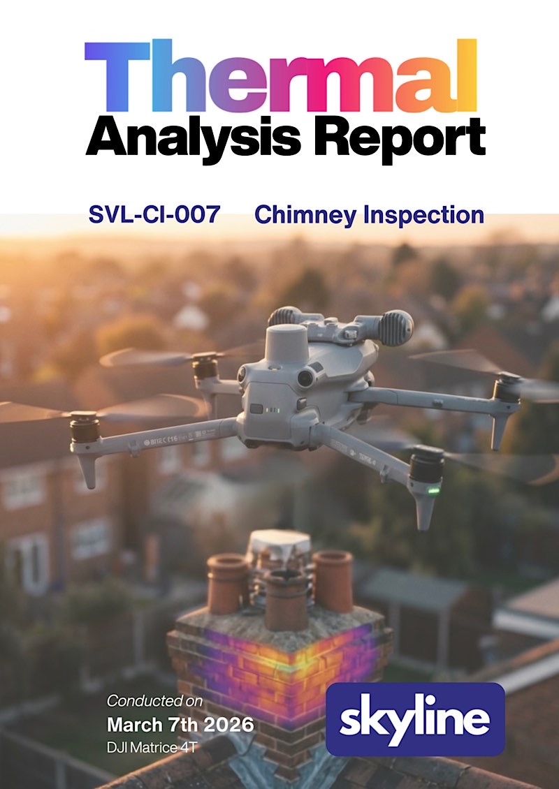 Thermal Analysis Report cover — Skyline chimney inspection